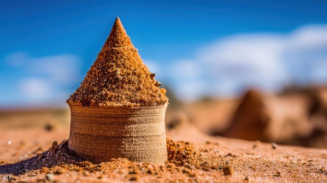 Antlion larva creates a conical pit in sandy terrain for hunting, showcasing natural trap strategy.