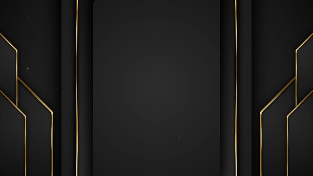 Art Deco Vertical Pillar Black Gold Particles Awards Trailer Titles Cinematic Openers Intro Luxury Background Loop