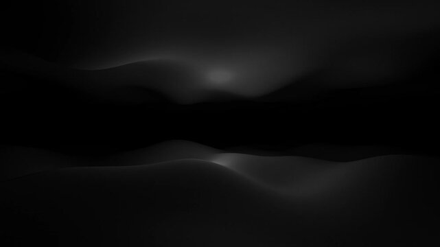 Abstract black and gray gradient waves 3d motion background 4k seamless loop backdrop