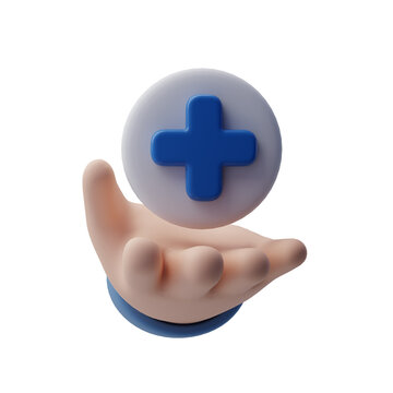 3D Healthcare Support Medical Assistance Concept