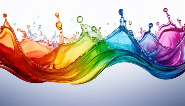 Aura Beauty Rainbow Splash Transparent Backdrop Colorful Testure