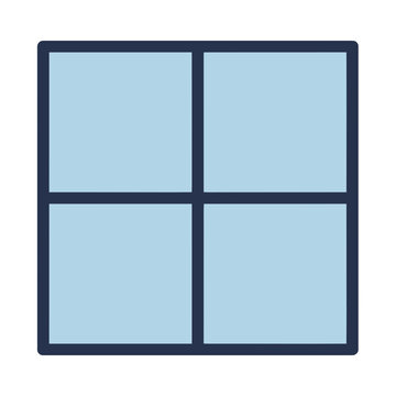 Four Square Grid Vector Icon