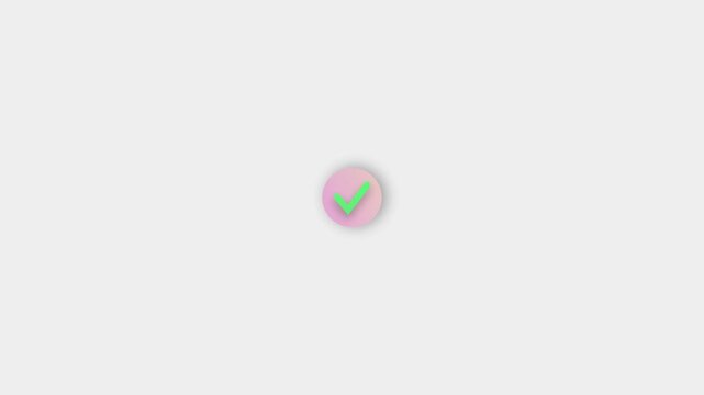 Submit Button Transforming into Check Mark Animation on white background.