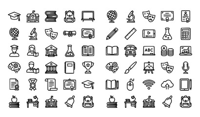 45 Education and Academic Success Editable Stroke Line Icons Vector Collection © MD