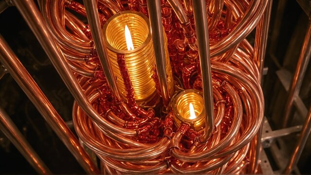 Multi-layered glass insulator plates and dark steel bracing in quantum computer
