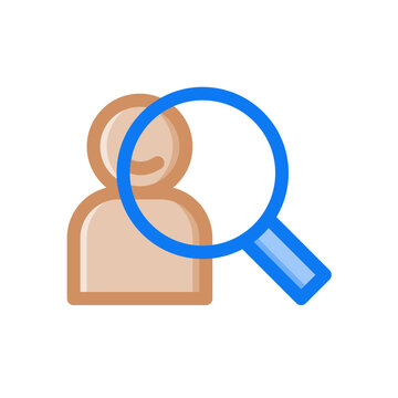 self identity simple outline color flat icon illustration