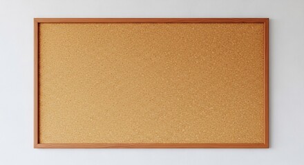 Fototapeta premium Blank Cork Bulletin Board with Wooden Frame on White Background.