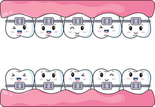Premium Orthodontic Teeth Mascot Set for Dental Treatment Branding