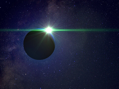惑星を掠めて恒星が輝く