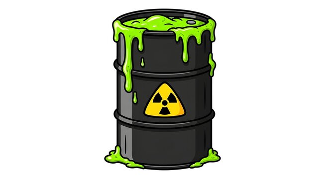 Radioactive waste barrel