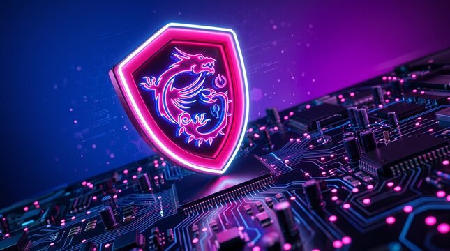 Msi dragon shield neon circuit board gaming component