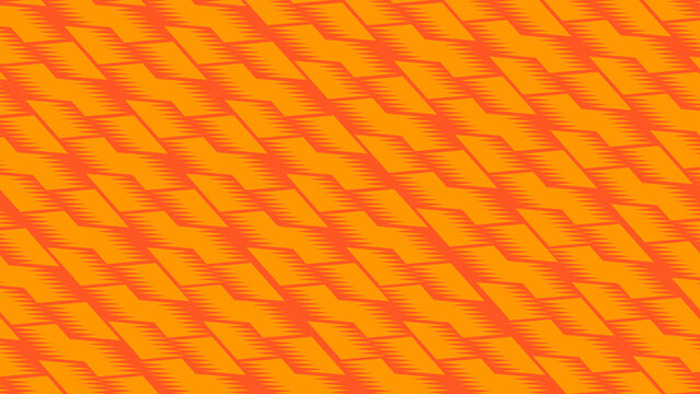 Seamless geometric pattern of orange and yellow interlocking rectangles with subtle shading for a textured effect
