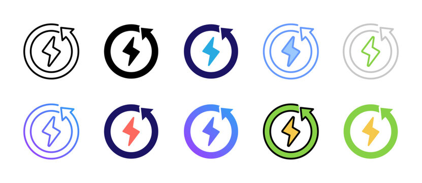 Flash Refresh Icons Collection in Various Styles