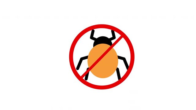 Prohibited Insect Symbol Indicating Pest Control and Bug Prevention Service Concept