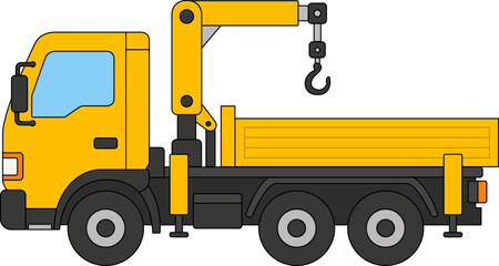 Loader crane truck illustration  © Teddy