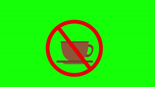No Coffee Sign with Prohibition Symbol Representing Caffeine Restriction and Health Awareness