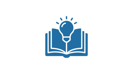 Lightbulb icon emerging from an open book represents the spark of inspiration, the acquisition of new ideas, and the transformative power of learning and creative thought. © Liceng
