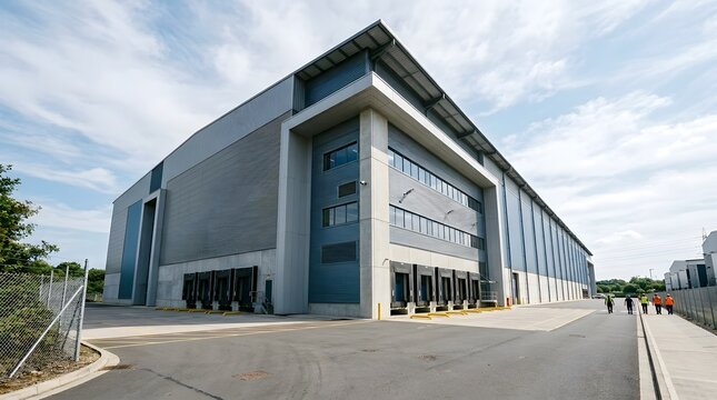 Modern Industrial Warehouse Building Exterior