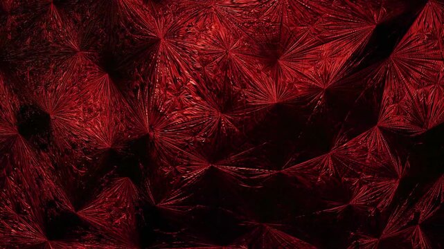 Crimson Geometric Flow: an Evolving Dark Red Abstract Geometric Loop Background, Simple Kaleidoscope Wave Animation