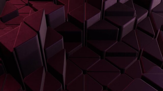 Dynamic Indigo Geometric Triangles Abstract Loop Background: a Textured, Evolving Digital Landscape