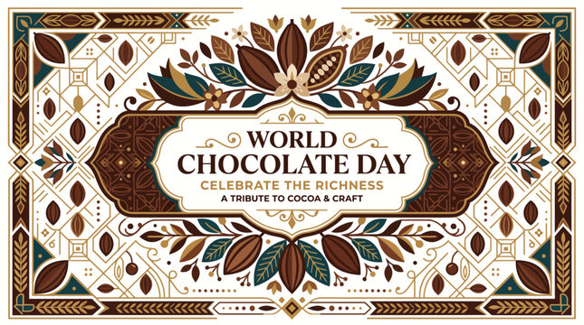 World chocolate day celebration illustration