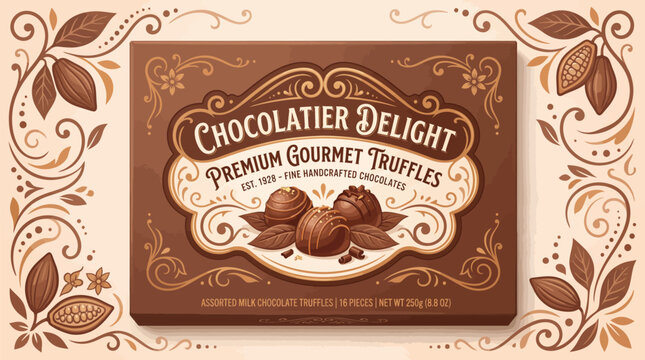 Chocolate truffles box gourmet milk chocolate assorted sweets