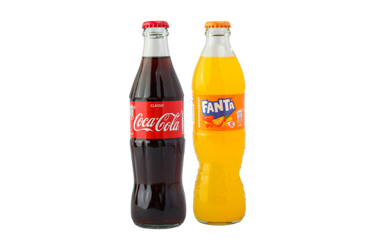Tbilisi, Georgia, May 28, 2026: Fanta and Cola. Concept of refreshment, PNG