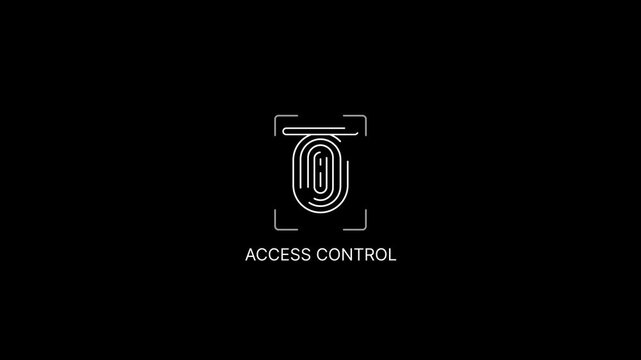 Access control system biometric fingerprint scanner animation security authentication