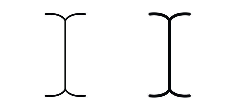 Cursor text icons pack vectors in black flat and strokes