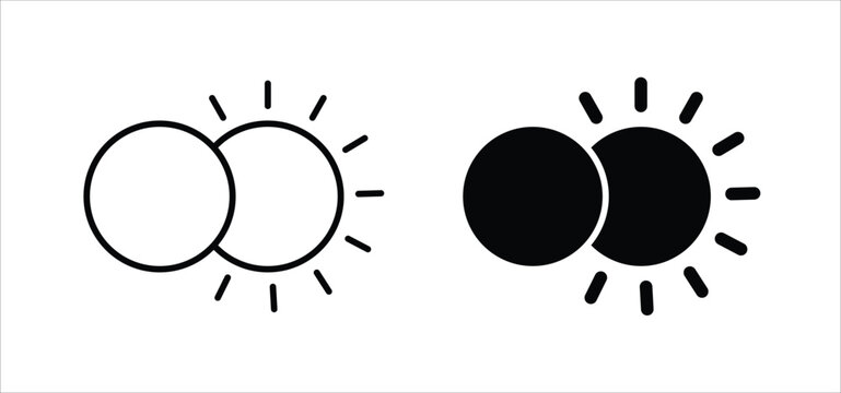 Eclipse icons pack vectors in black flat and strokes