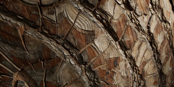 Charcoal grey pine tree bark texture background with cracked pattern