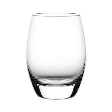 Empty glass on white background