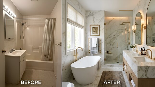 Bathroom Renovation Before and After: Outdated to Luxurious Modern Design