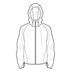 MAN'S WINDBREAKER FLAT SKATCH 2D © iftekhar