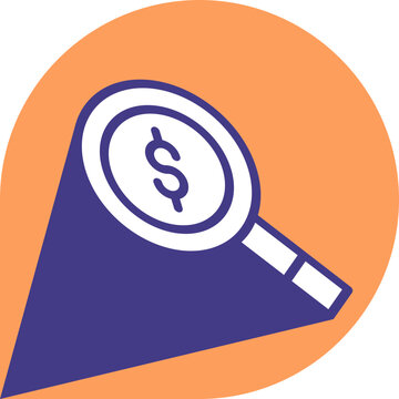 magnifying glass with dollar