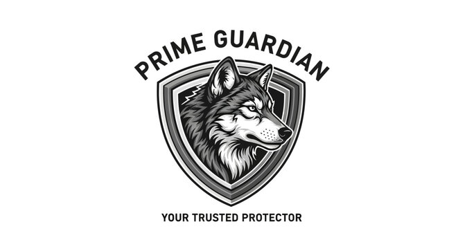 Prime Guardian Logo Featuring a Loyal Wolf