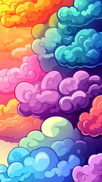Colorful Cloud Art Background