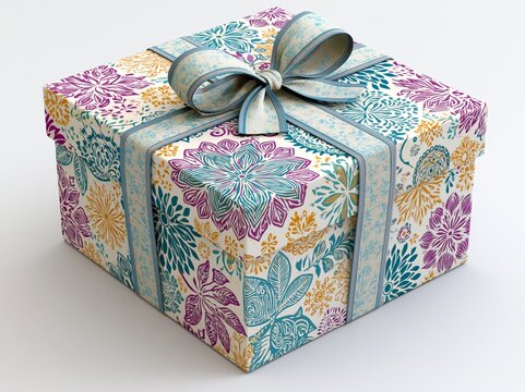 Gift box for christmas, birthday or party
with ribbon. Gift design, happy birthday
celebration decoration party festive and
surprise theme Vector illustration. Package
in Gift Wrap.