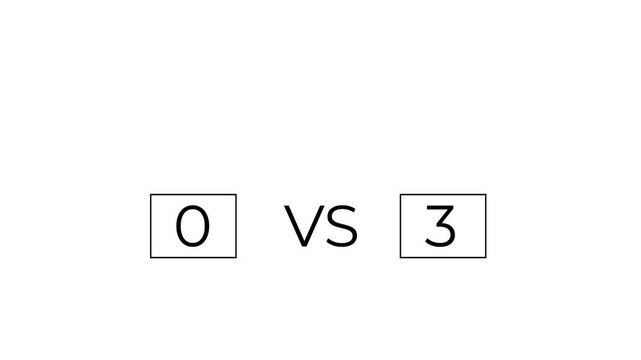 soccer score generator animation with random result display.