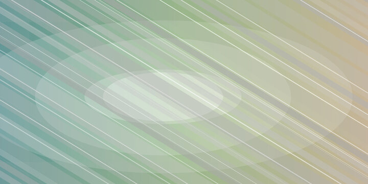 Diagonal line pattern overlaying soft pastel geometric elliptical shapes in muted green and beige tones with modern simplicity.