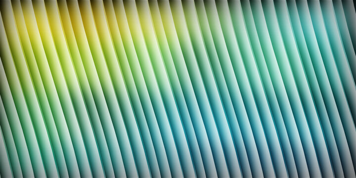 Diagonal lines of color transitioning from yellow to green to blue with textured surface.