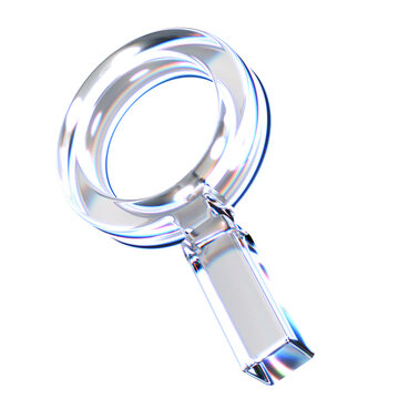 Crystal Chrome Search 3D Icon