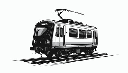Electric Train on Railway Tracks. © daeng
