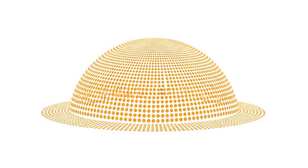 Golden halftone dome shape © Mamun