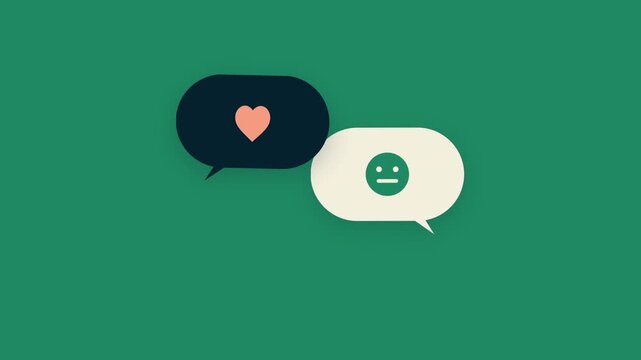 Animated chat bubbles with heart
