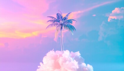 Obraz premium “Palm of Clouds: Dreaming Horizon” 