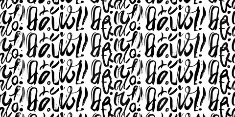 Handwritten hello and hi greetings pattern on white background © Sabita