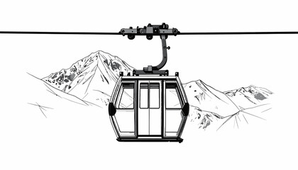 Cable Car Gondola Lift Transportation Vehicle. © abang