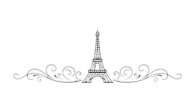 PNG Elegant Parisian decorative flourish