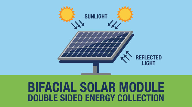 Bifacial Solar Module Double Sided Energy Collection